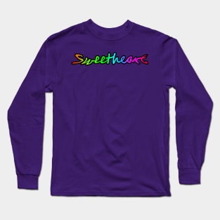 Sweetheart Rainbow Colors Long Sleeve T-Shirt